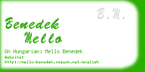 benedek mello business card